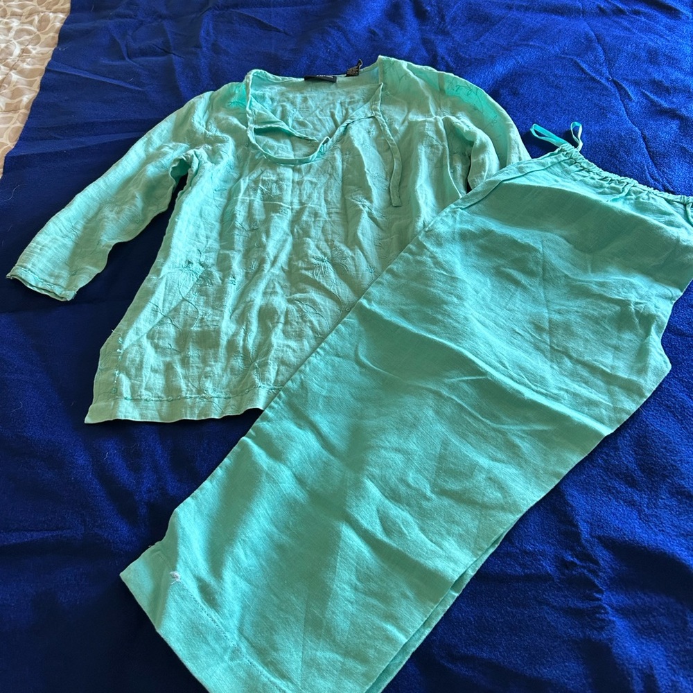 Valerie Stevens Aqua Pantsuit